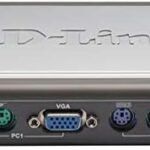 D-LINK DKVM-4K 4-port Mini KVM Switch with Built-in 3-in-1 KVM cable