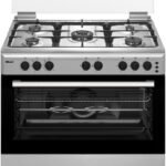NOBEL GAS COOKER STAINLESS STEEL 90X60 5 GAS BURNERS 6month warranty NOBEL-NGC9699