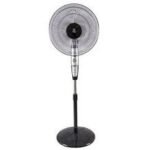 MIKA Wall Fan, 16", Black & Silver