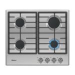 NOBEL-NBH6040SSH NOBEL GAS HOBS STAINLESS STEEL 60 CM 4 GAS BURNER FFD CAST IRON