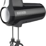 BLACK+DECKER 5 Speed Electric Hand Held Mixer, HELIX beaters, Whisk, and Dough Hook Attachments, Turbo Boost, Snap-On Storage Case