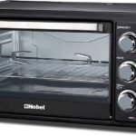 NOBEL ELECTRIC OVEN BLACK 35 LITRES 1500W STAINLESS STEEL HEATING ELEMENT ROTISSERIE WITH TIMER  NOBEL-NEO36