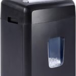 Amazon Basics 12 Sheet (new model) Micro Cut Paper and Credit Card CD Shredder With 6 Gallon Bin, Black